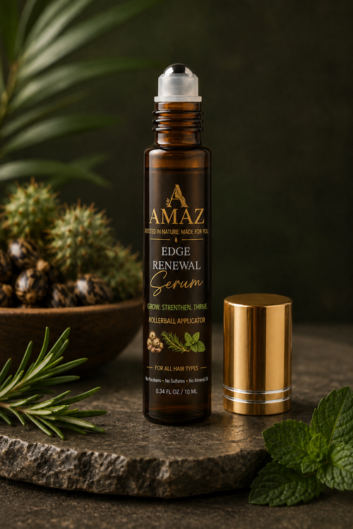 AMAZ Edge Renewal Serum product label with ingredients and directions